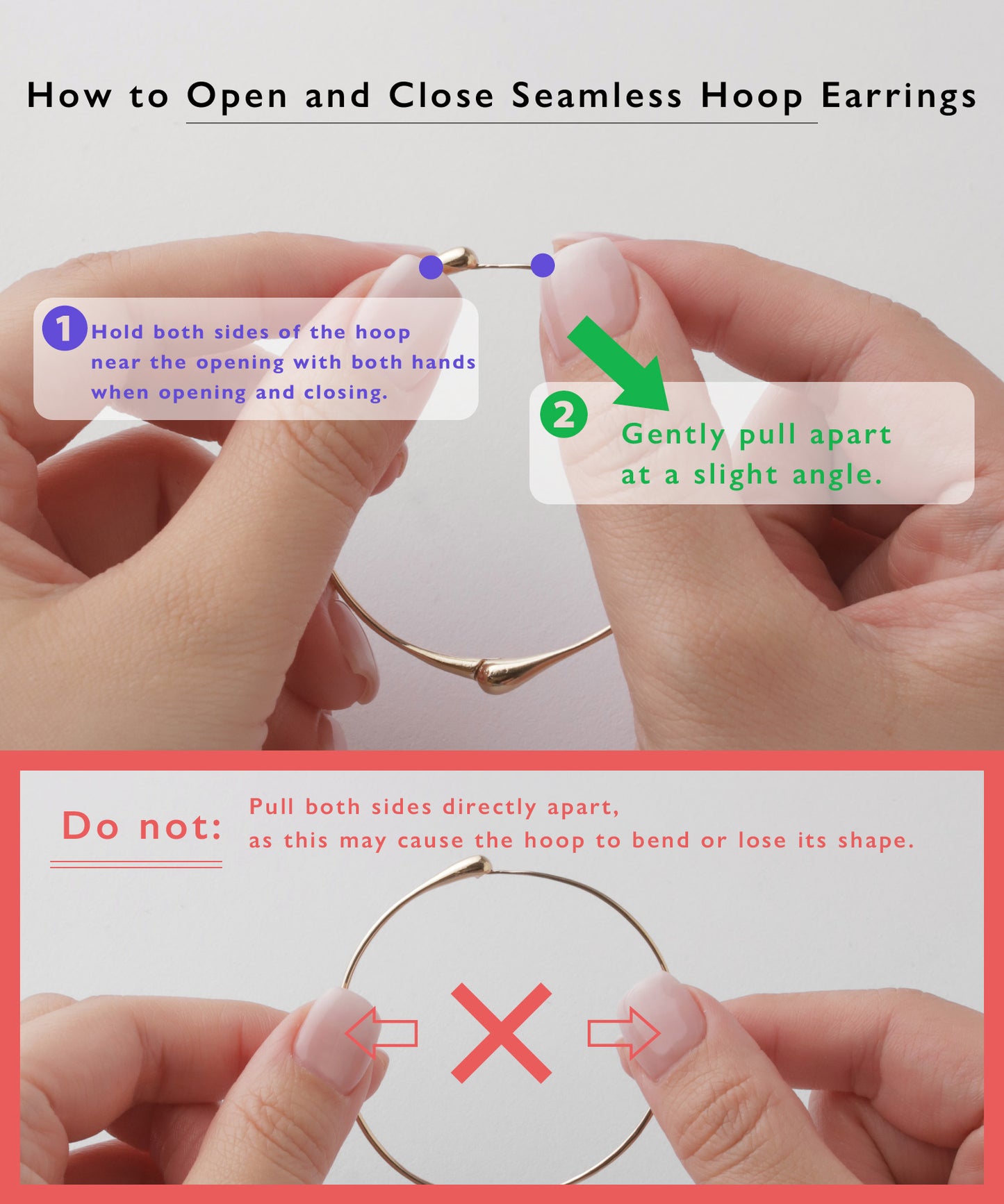 Seamless Hoop Earrngs