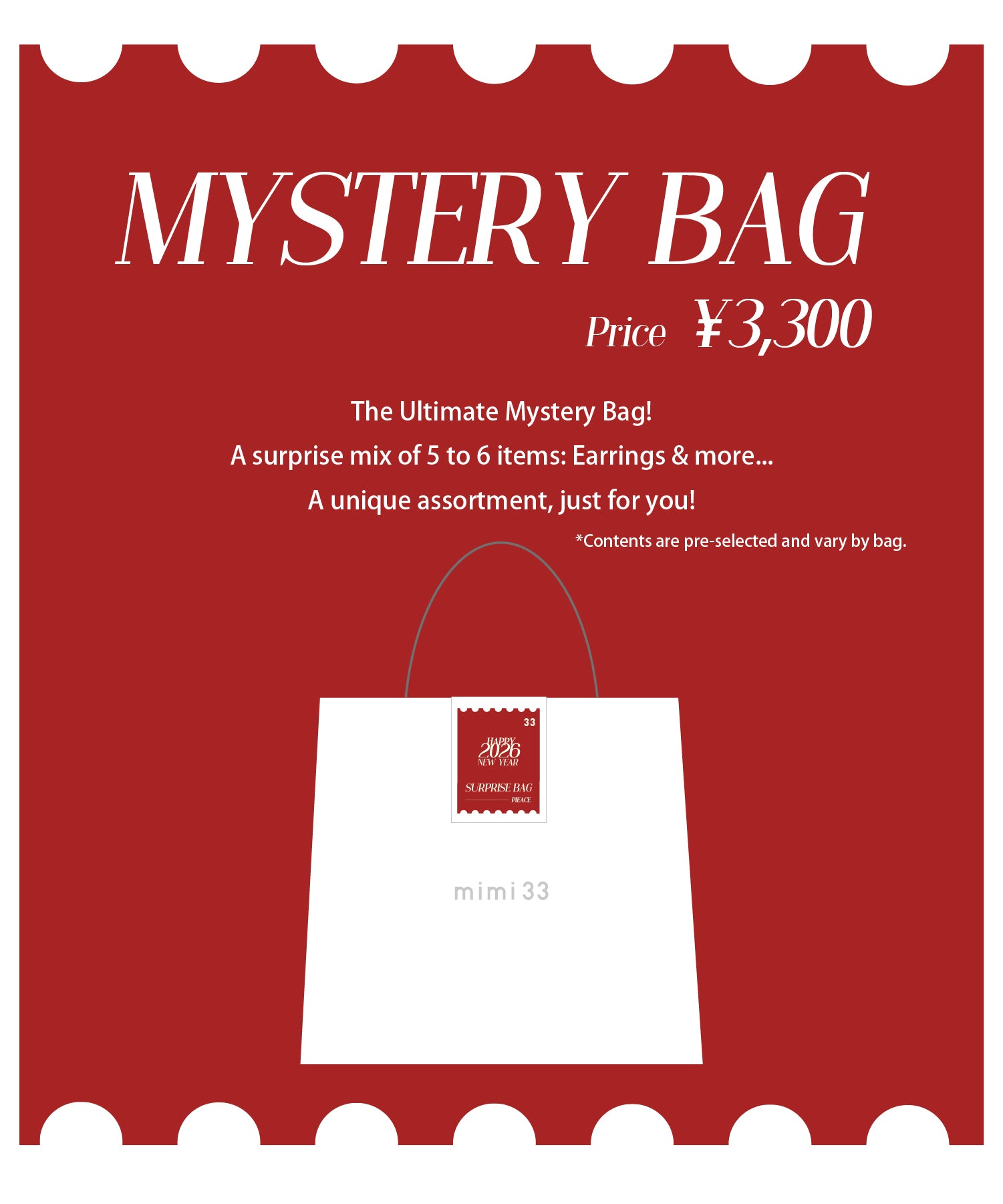 Limited Qty】MYSTERY BAG 2026 [Earrings] – mimi33 ONLINE STORE