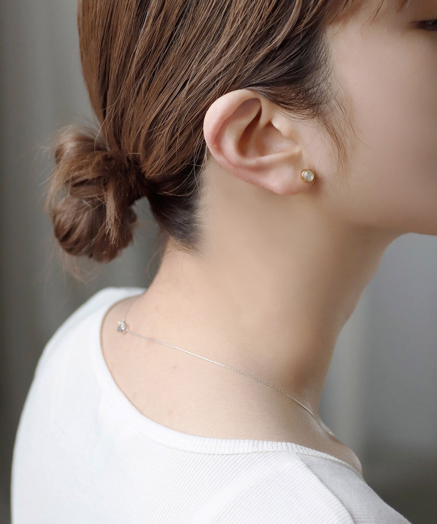 貝殼×水晶耳環【925銀】