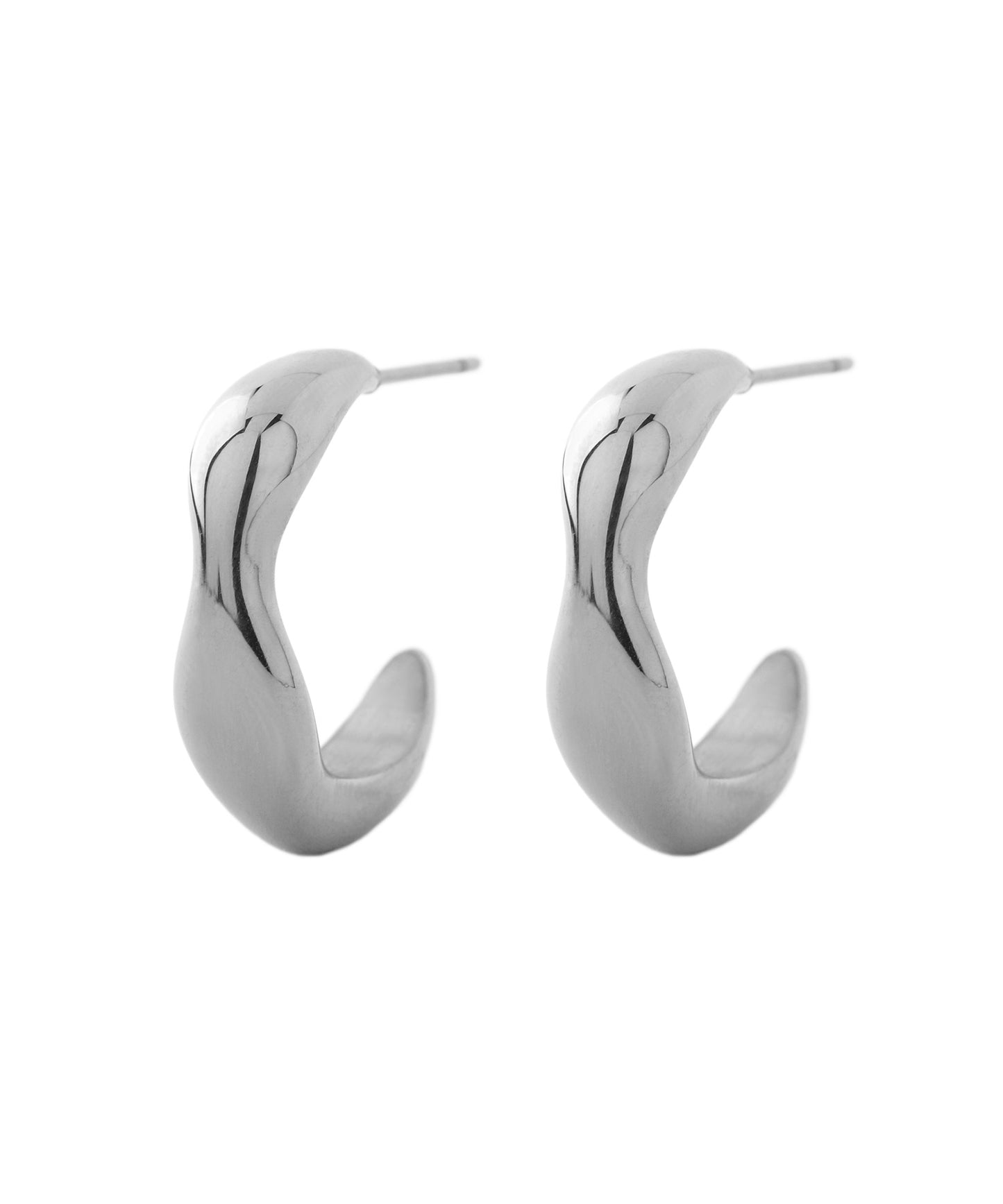【Stainless Seel IP】Nuance Hoops Earrings