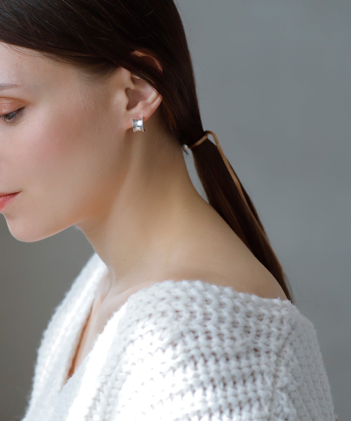 寬卷耳環【925銀】