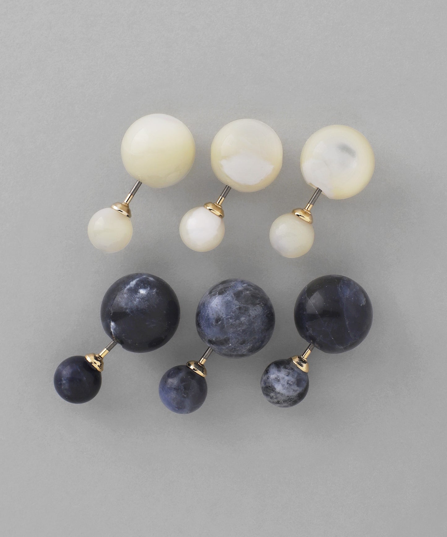 Gemstone Back Catch Earrings