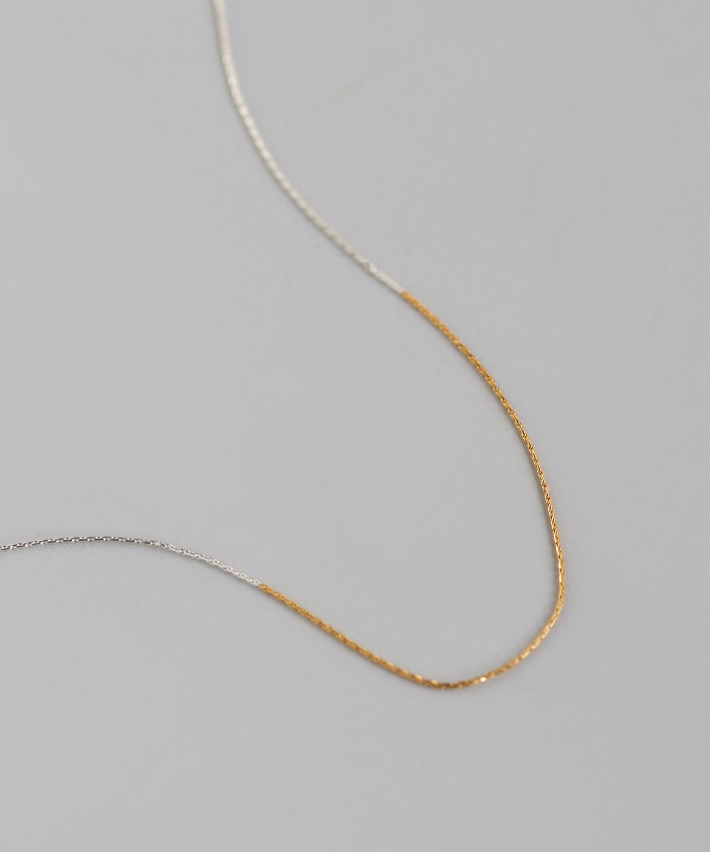 Combination Color Slim Chain Necklace [925 Silver]