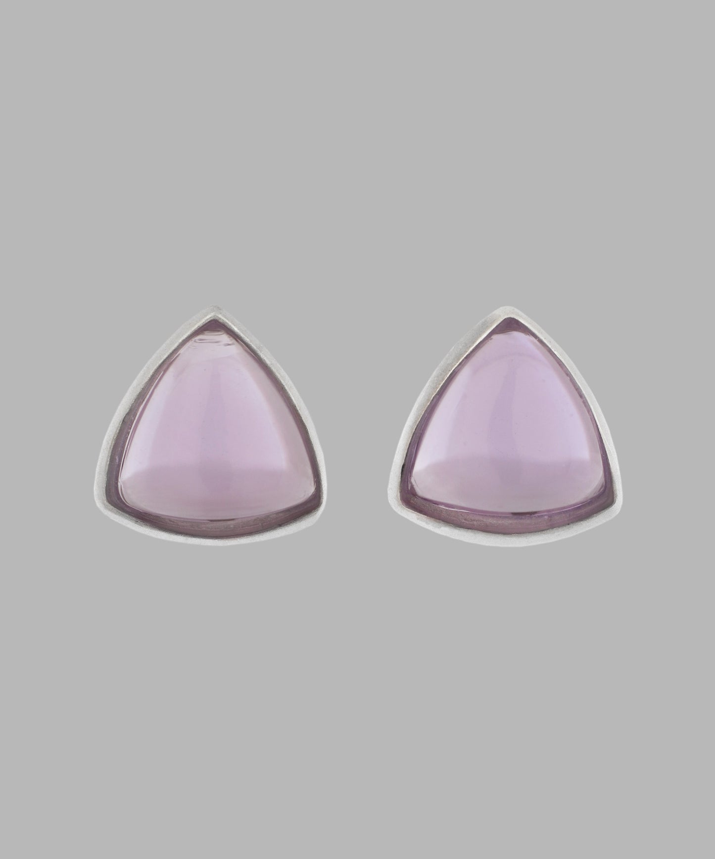 Gemstone Triangle Earrings
