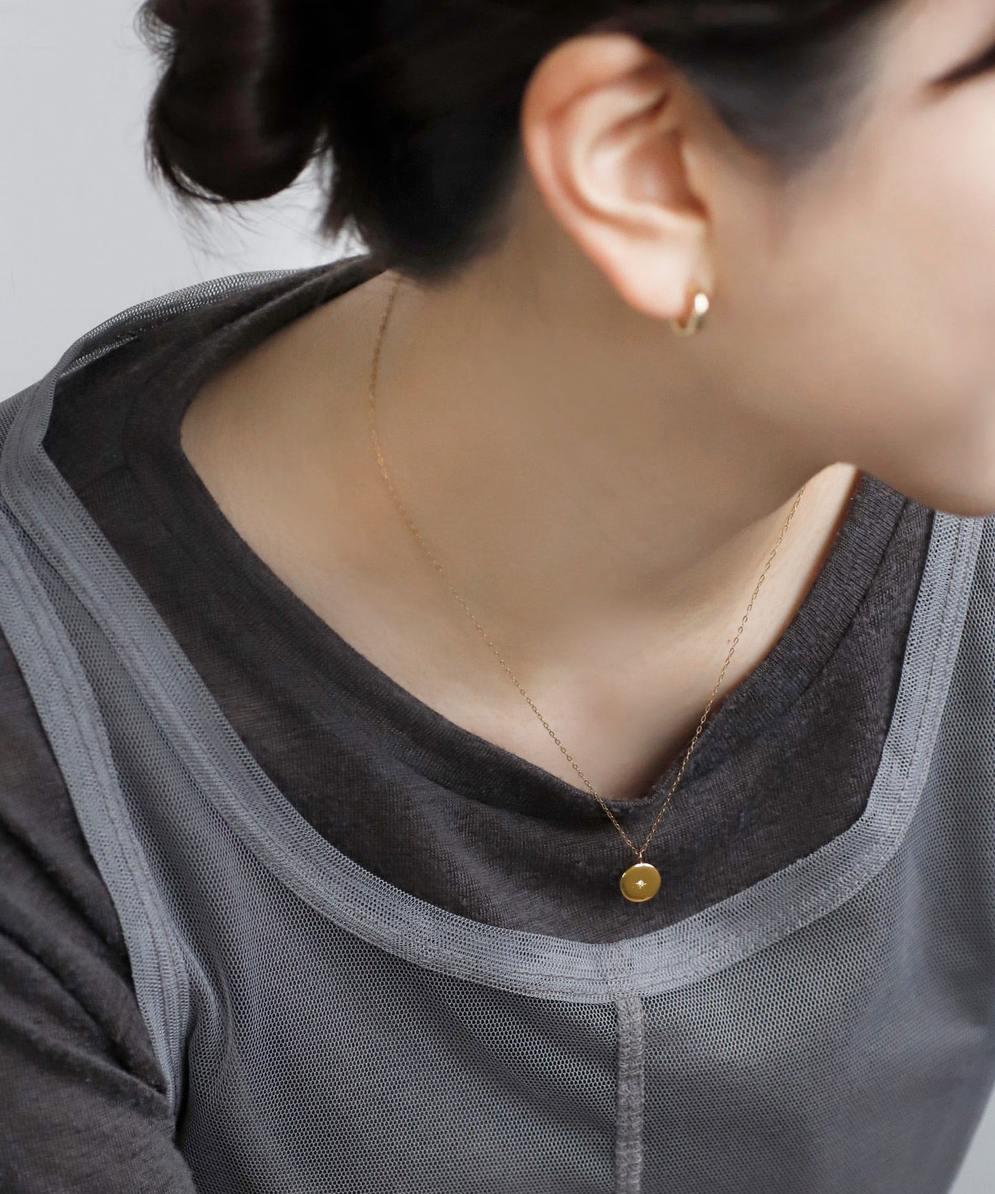 【不锈钢 IP】宝石 & 圆圈项链