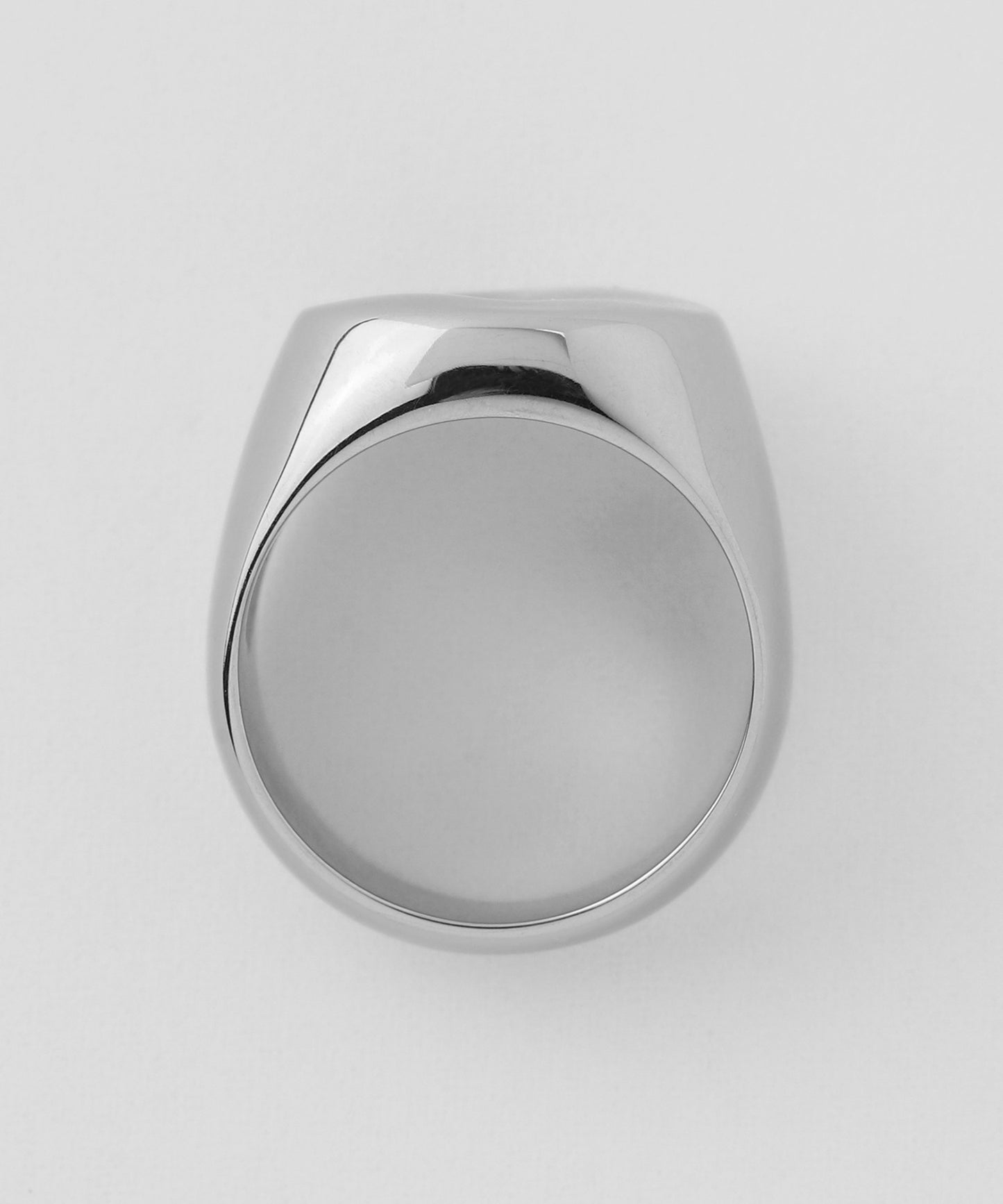 【Stainless Steel IP】Round Signet Ring