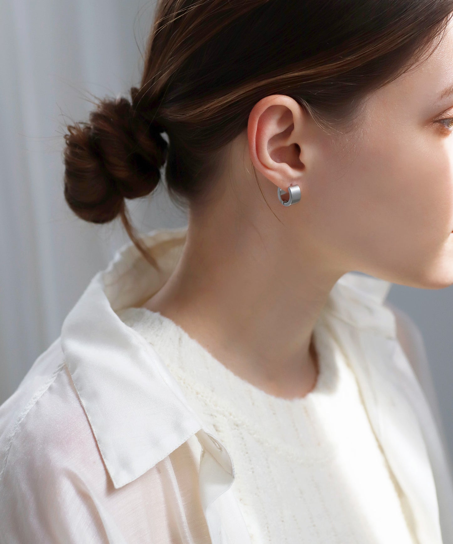 【不锈钢IP】宽环耳环