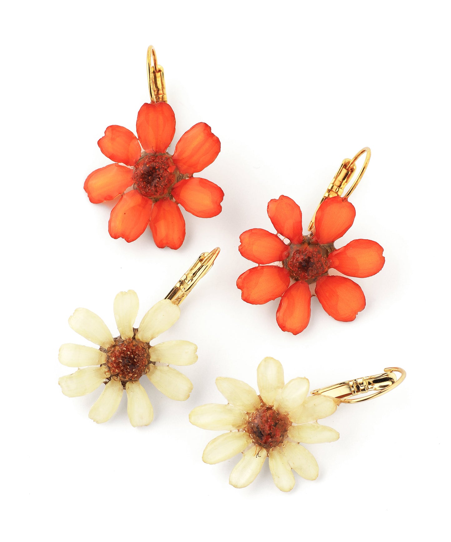 花朵耳環【百日草】