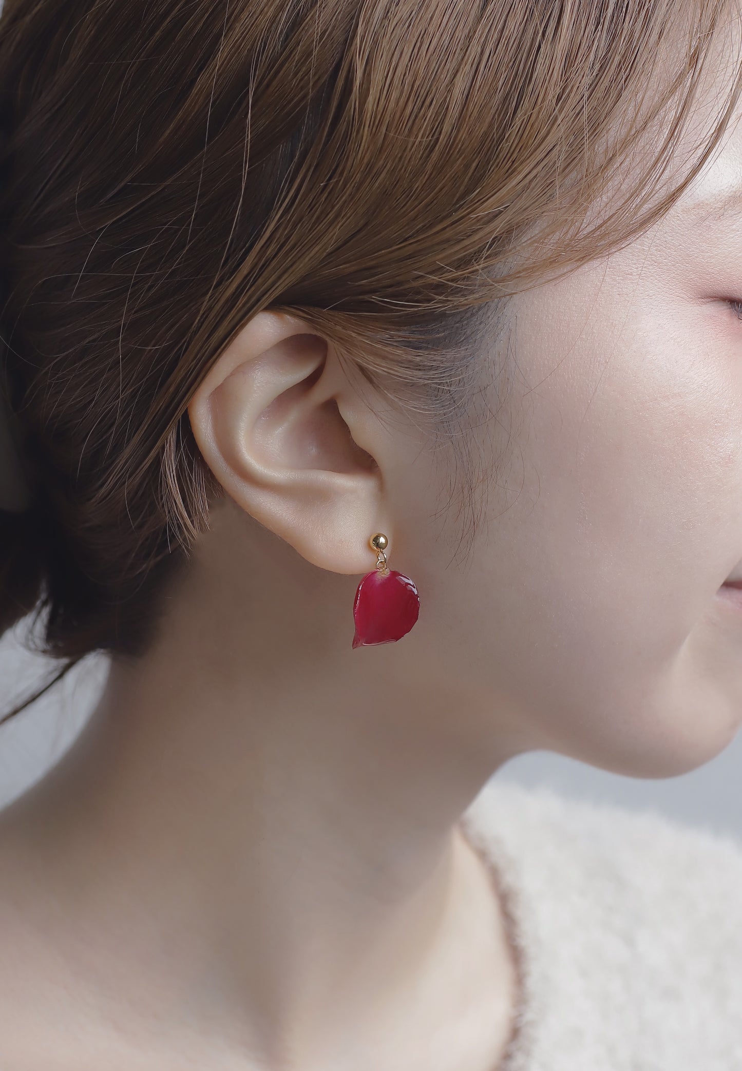 Flower Earrings [Rose]