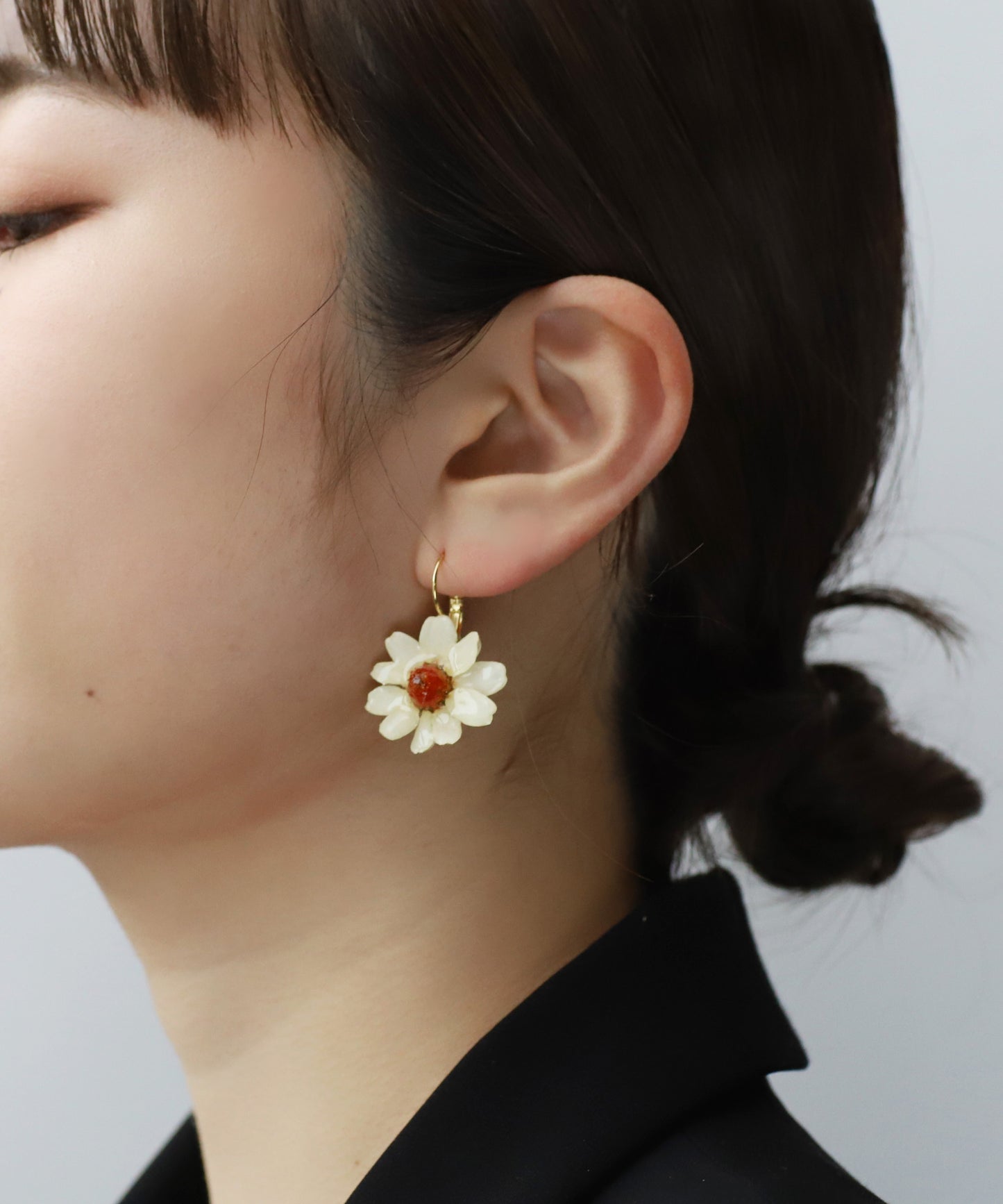 【Online Store Limited】Flower Earrings [Zinnia]
