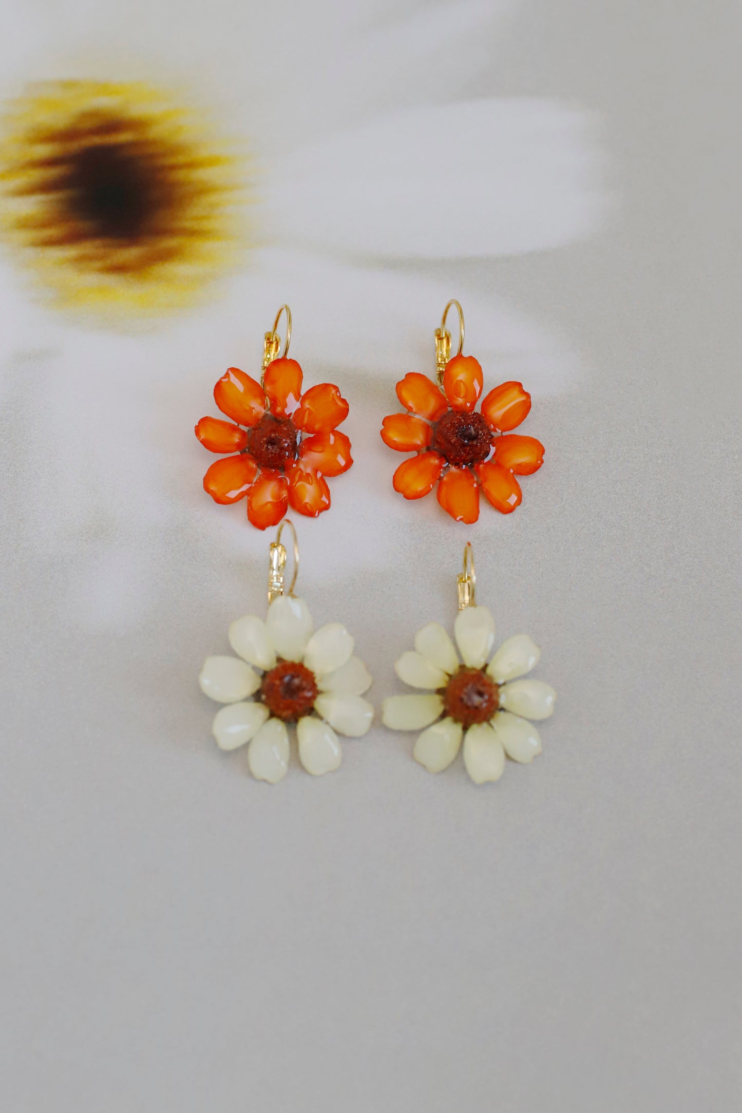 Flower Earrings [Zinnia]