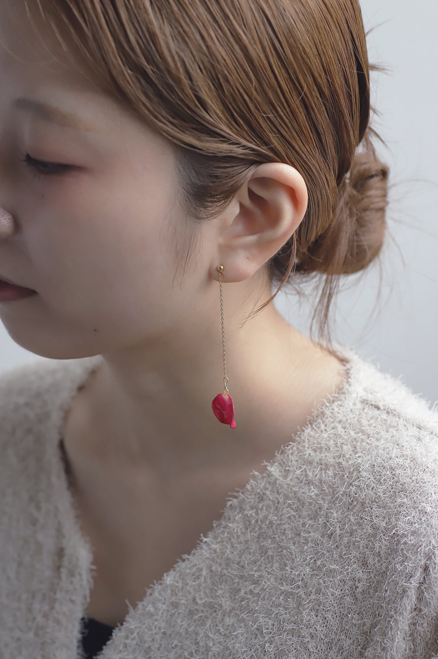 Flower Earrings [Rose]