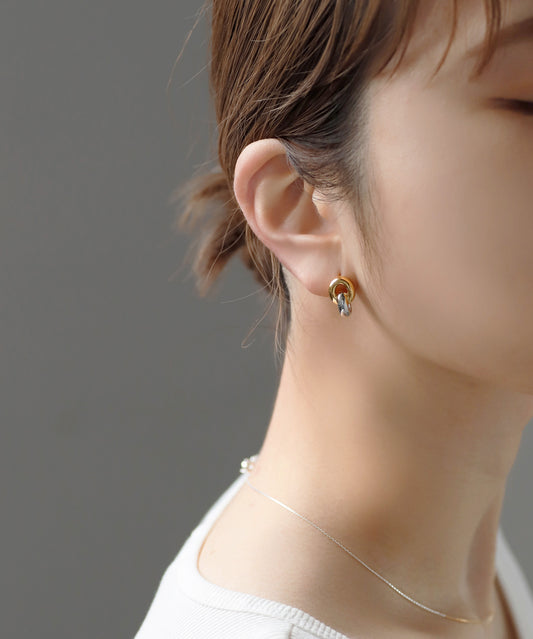 Combination Color Earrings [925 Silver]
