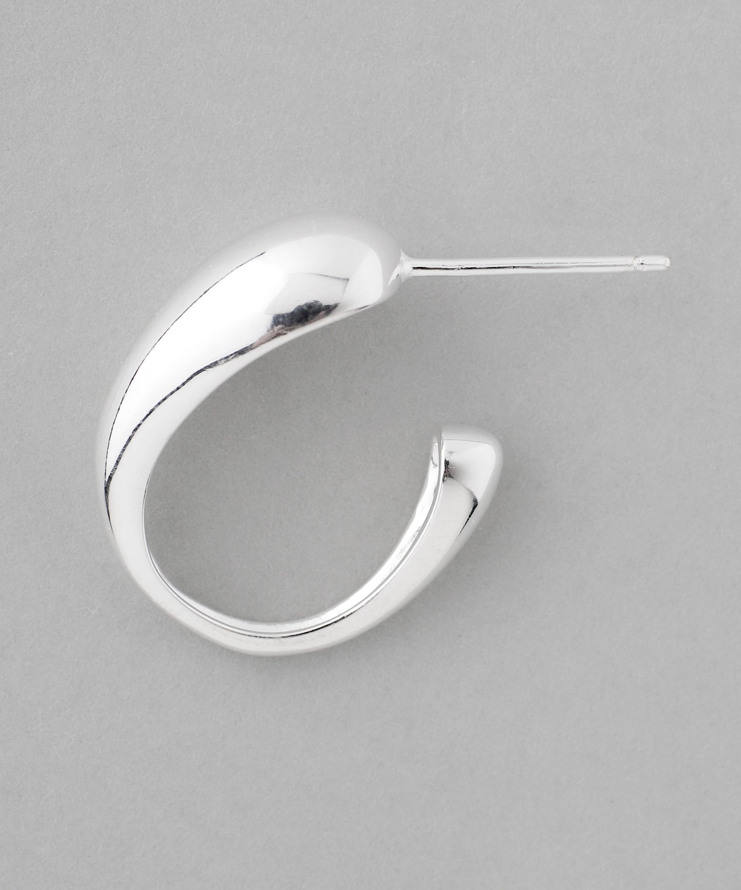 Nuance Line Hoop Earrings [925 Silver]