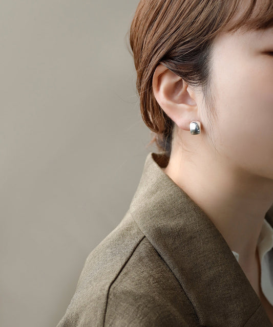 Wide Curl Earrings [925 Silver]