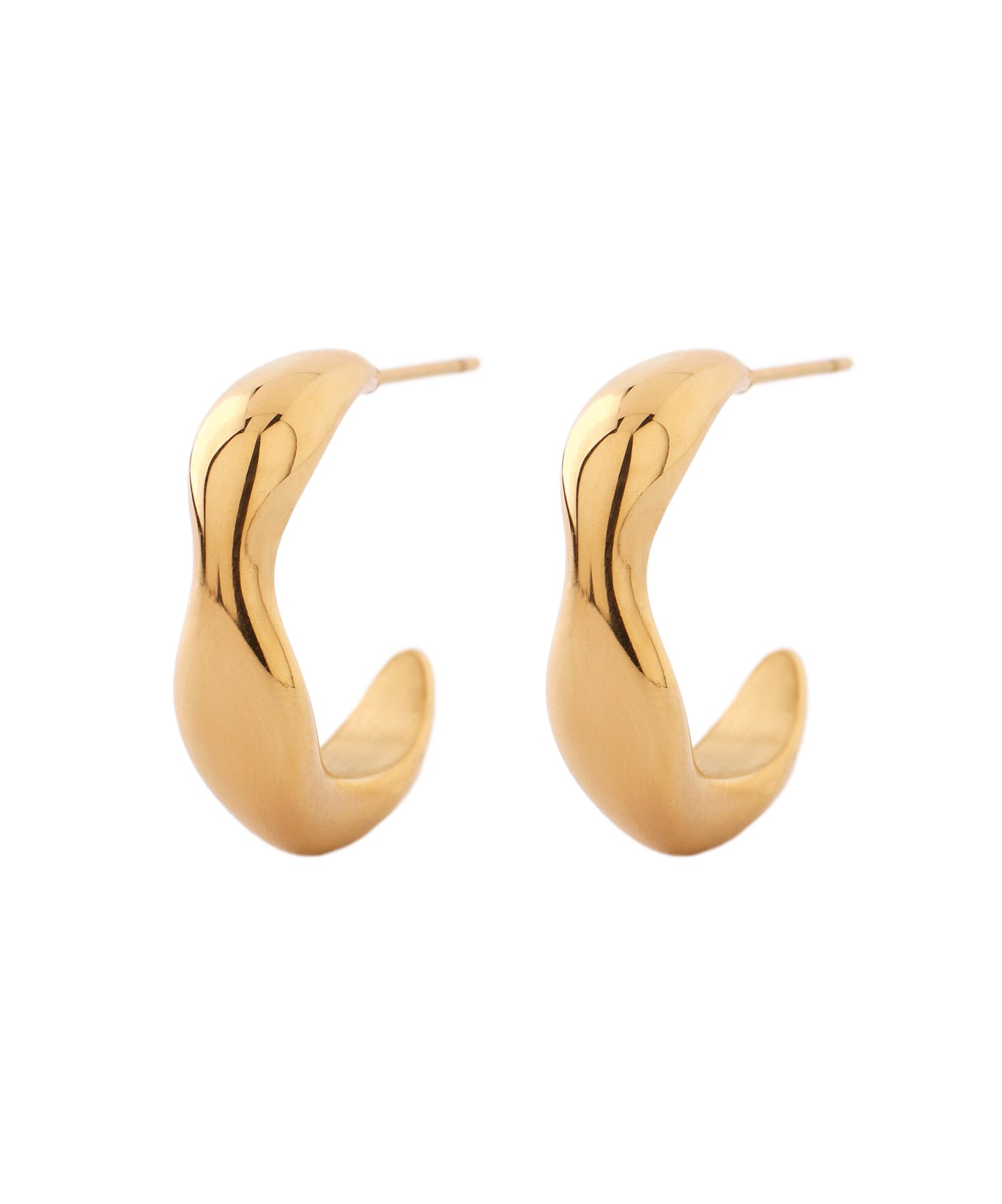【Stainless Seel IP】Nuance Hoops Earrings