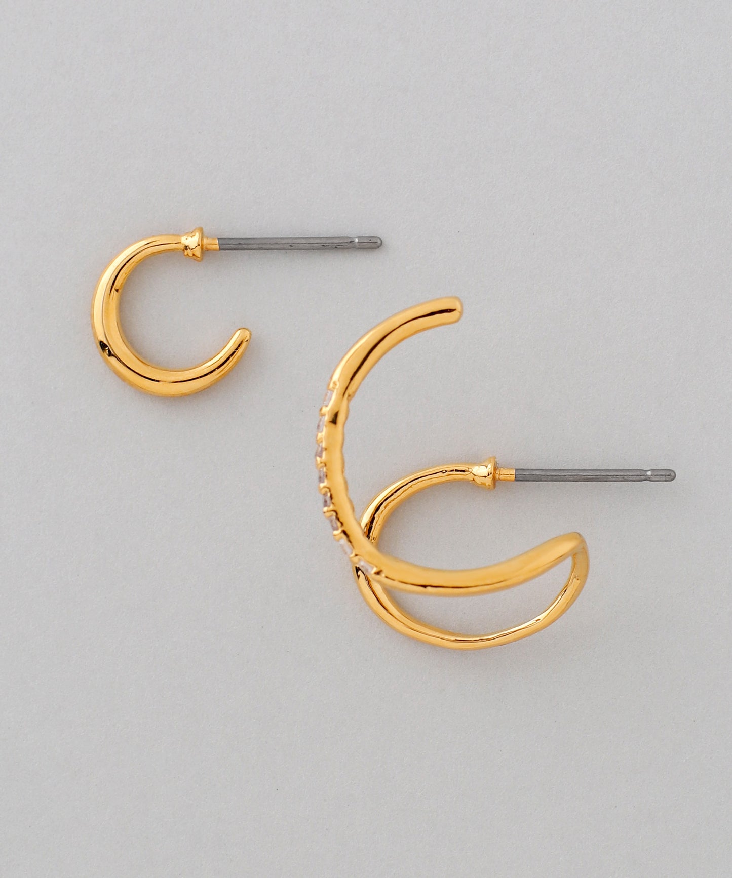 Bijou Asymmetry Cuff Earrings