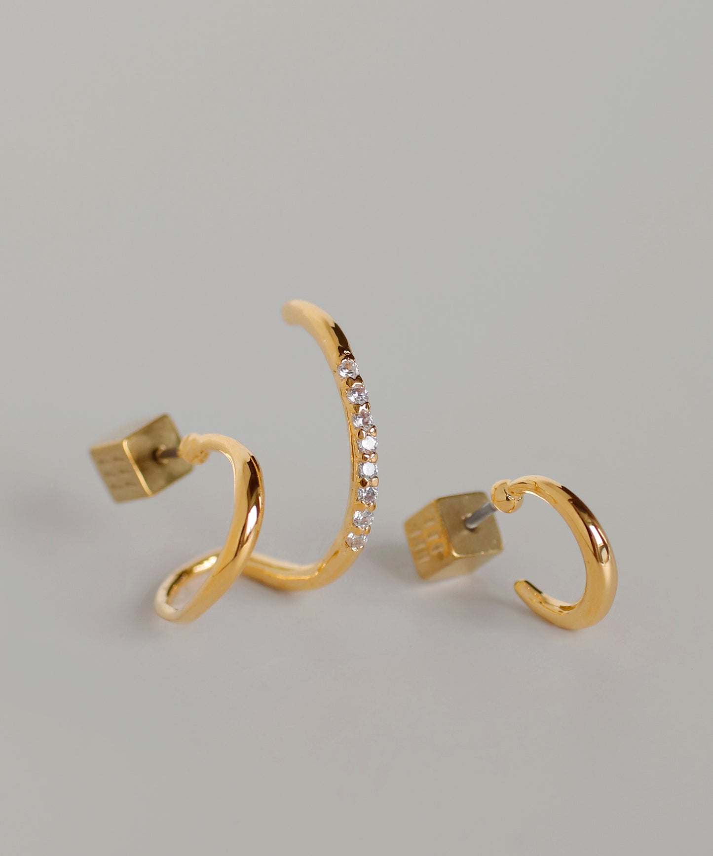 Bijou Asymmetry Cuff Earrings