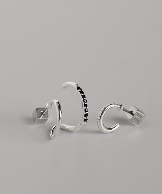 Bijou Asymmetry Cuff Earrings