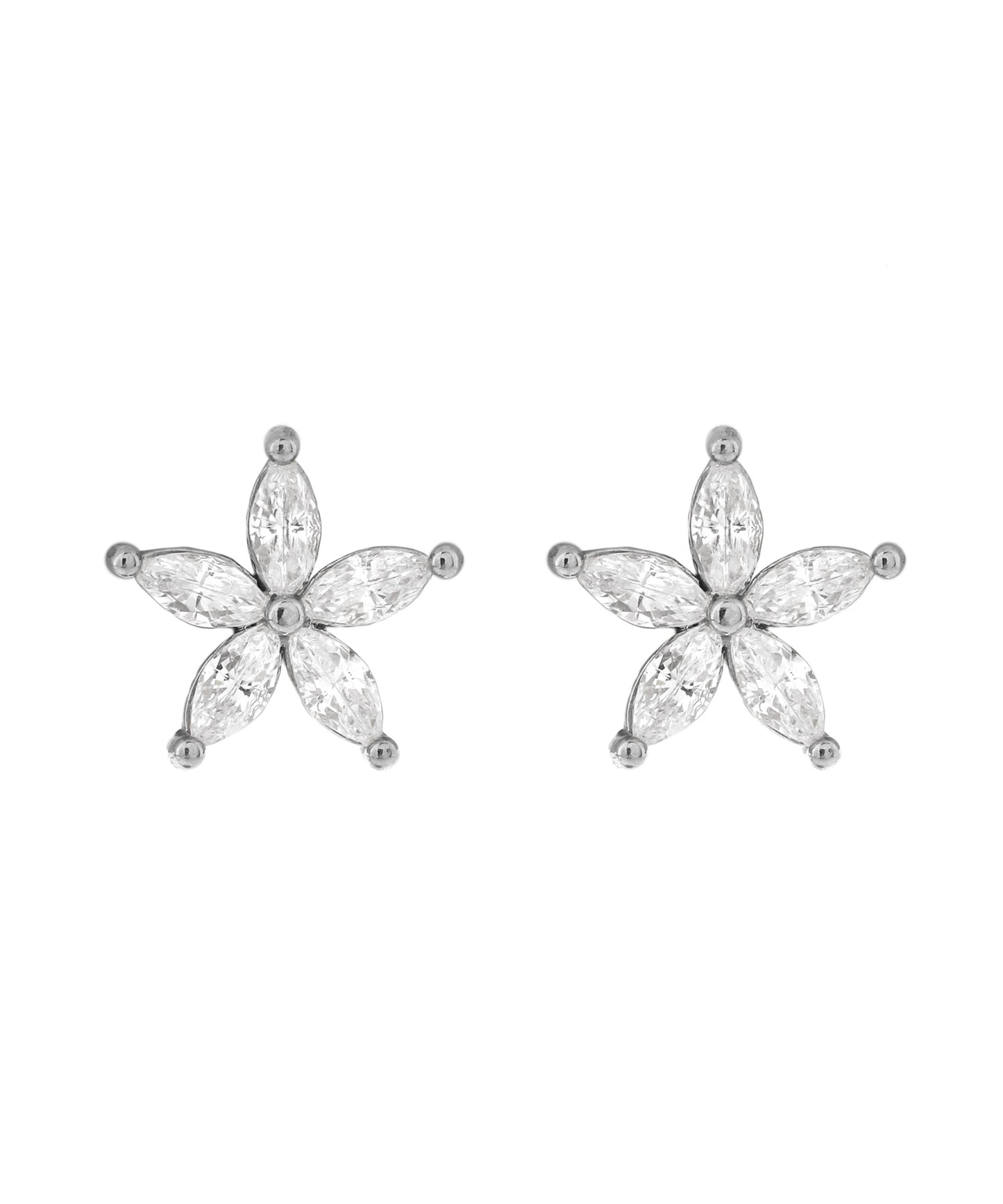 Bijou Flower Earrings [Stainless Steel]