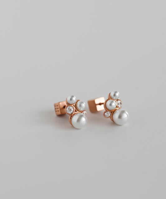 Pearl × Bijou Earrings [Sursical Stainless Steel]