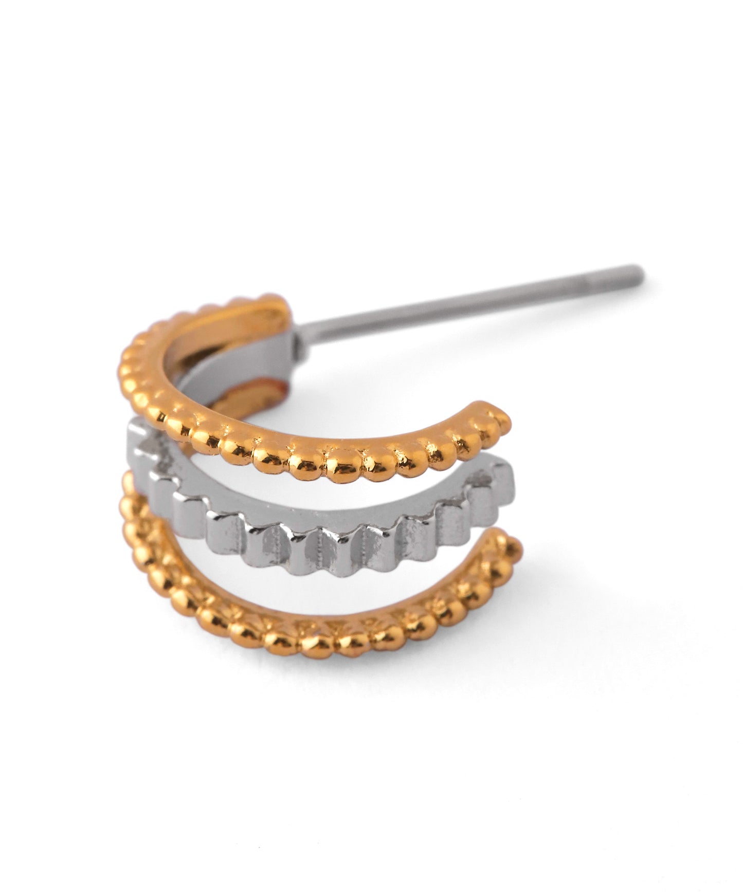 Two-Tone Hoop Earrings [Surgical Stainless Steel]