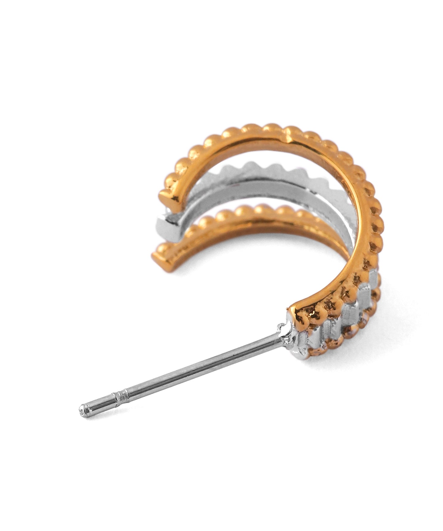Two-Tone Hoop Earrings [Surgical Stainless Steel]