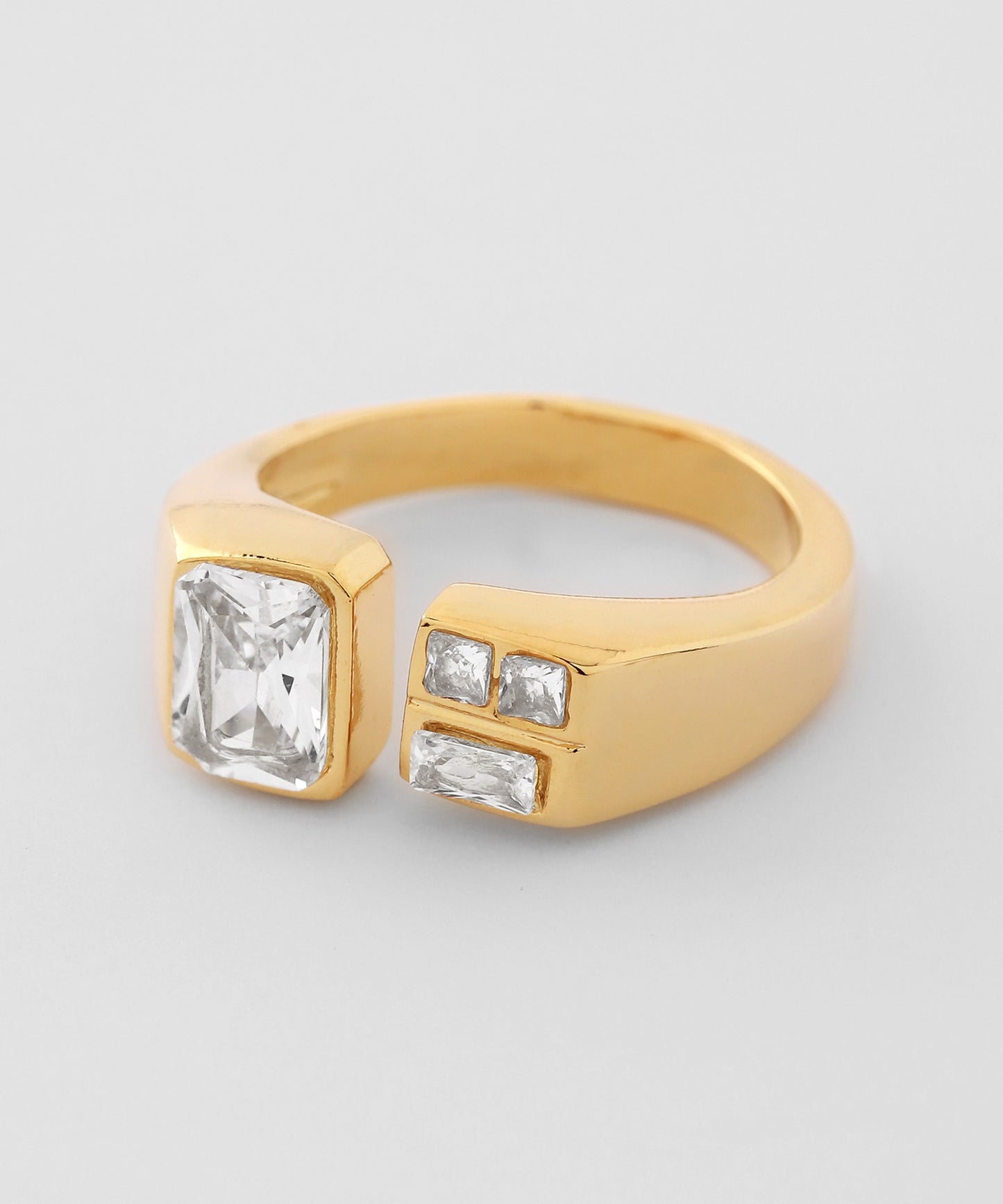 Square Bijou Fork Ring