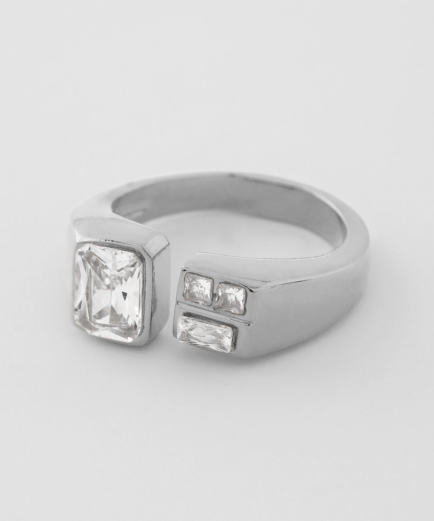 Square Bijou Fork Ring