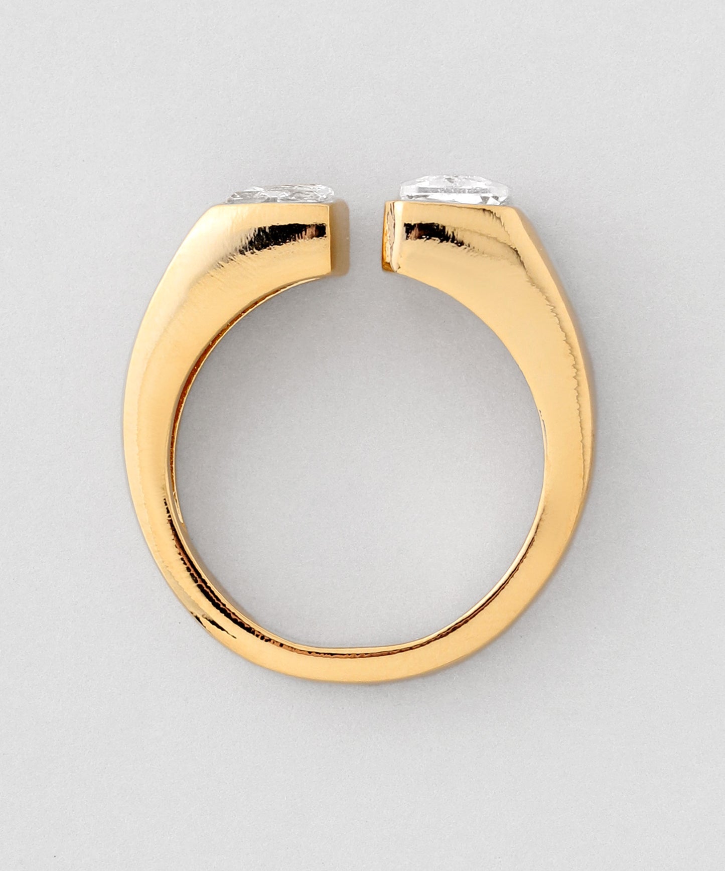 Square Bijou Fork Ring