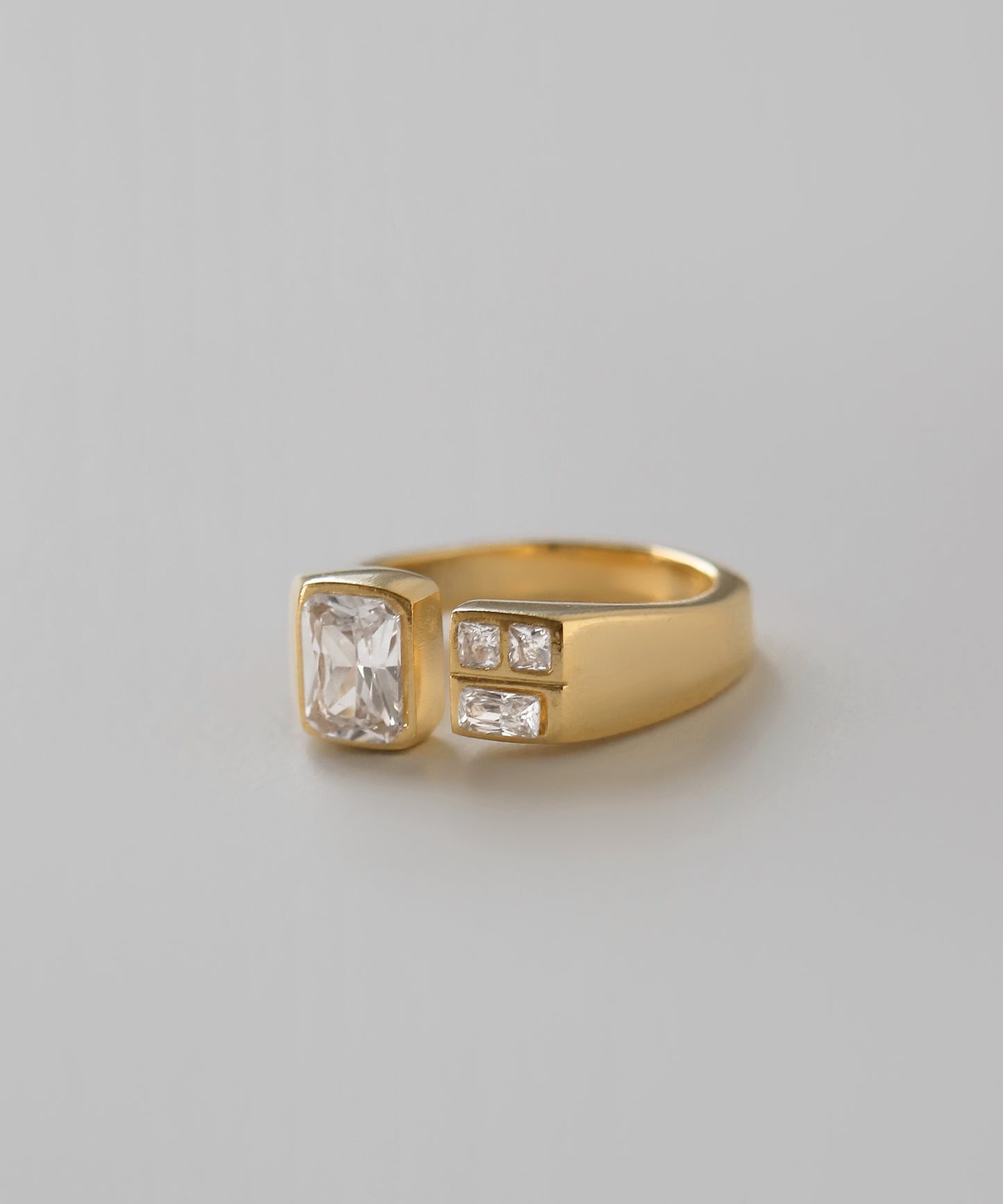 Square Bijou Fork Ring