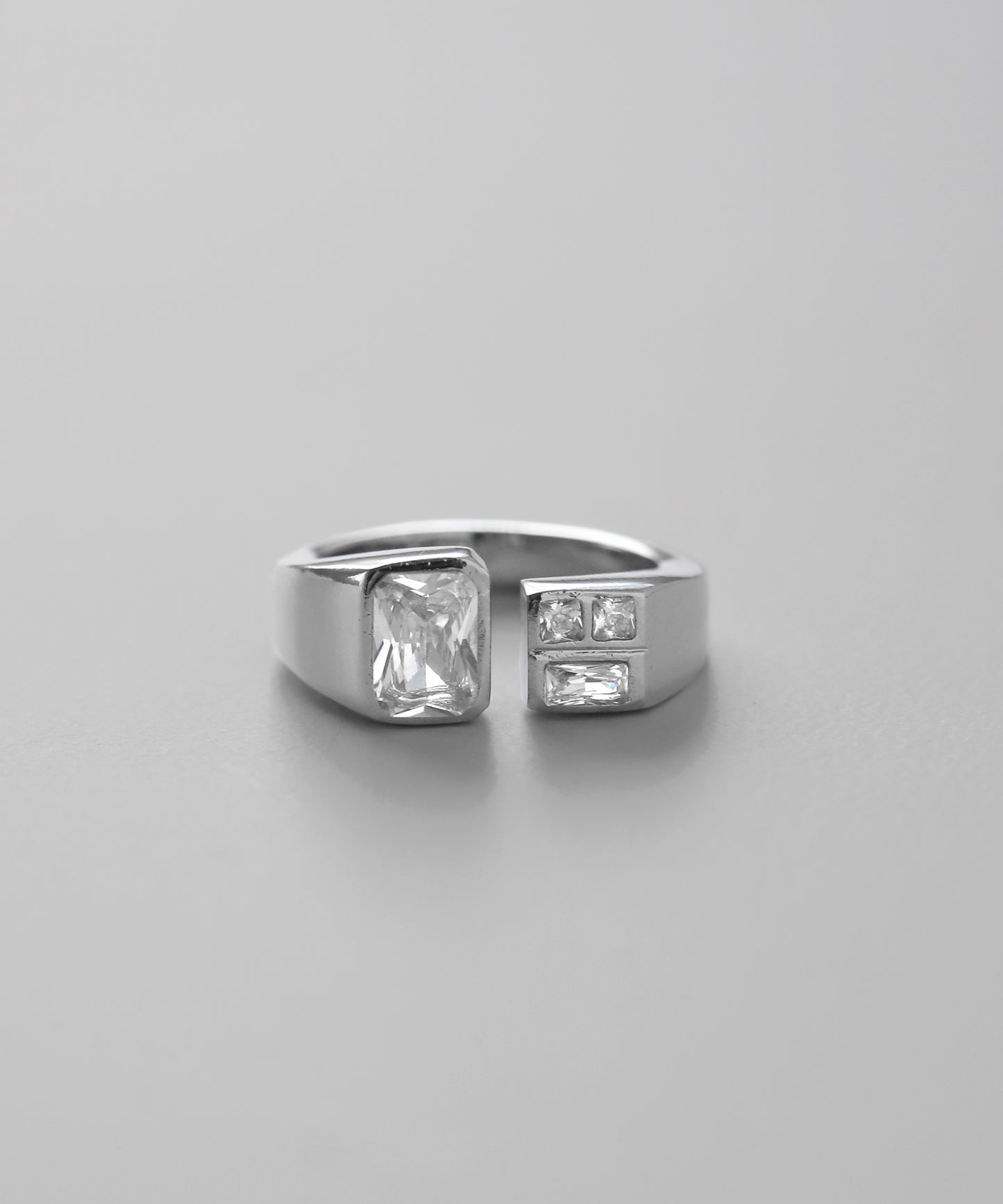 Square Bijou Fork Ring