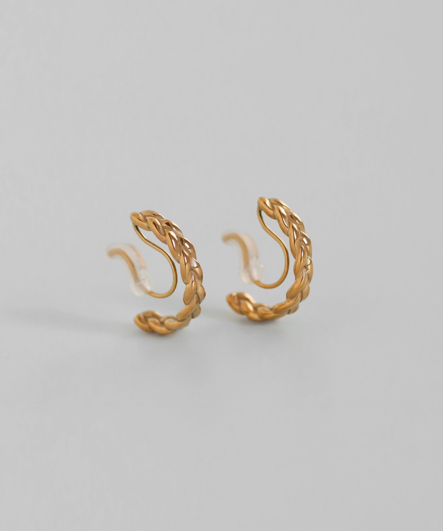 Design Hoop Clip-on Earrings