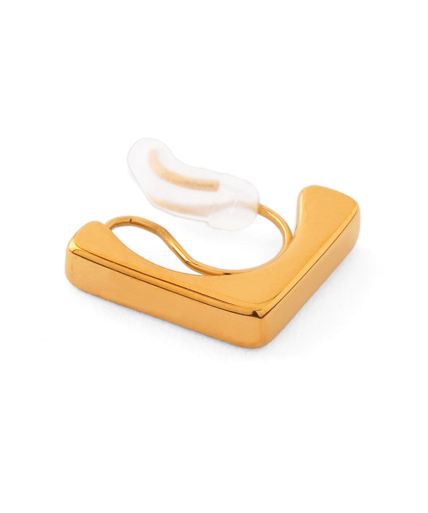 Square Clip-On Earrings [Stainless Steel]