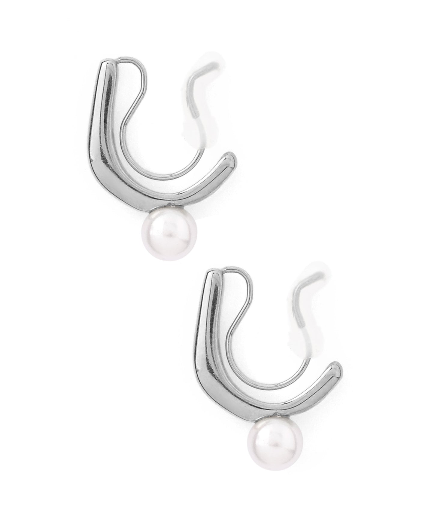 Pearl Clip-On Earrings [Stainless Steel]