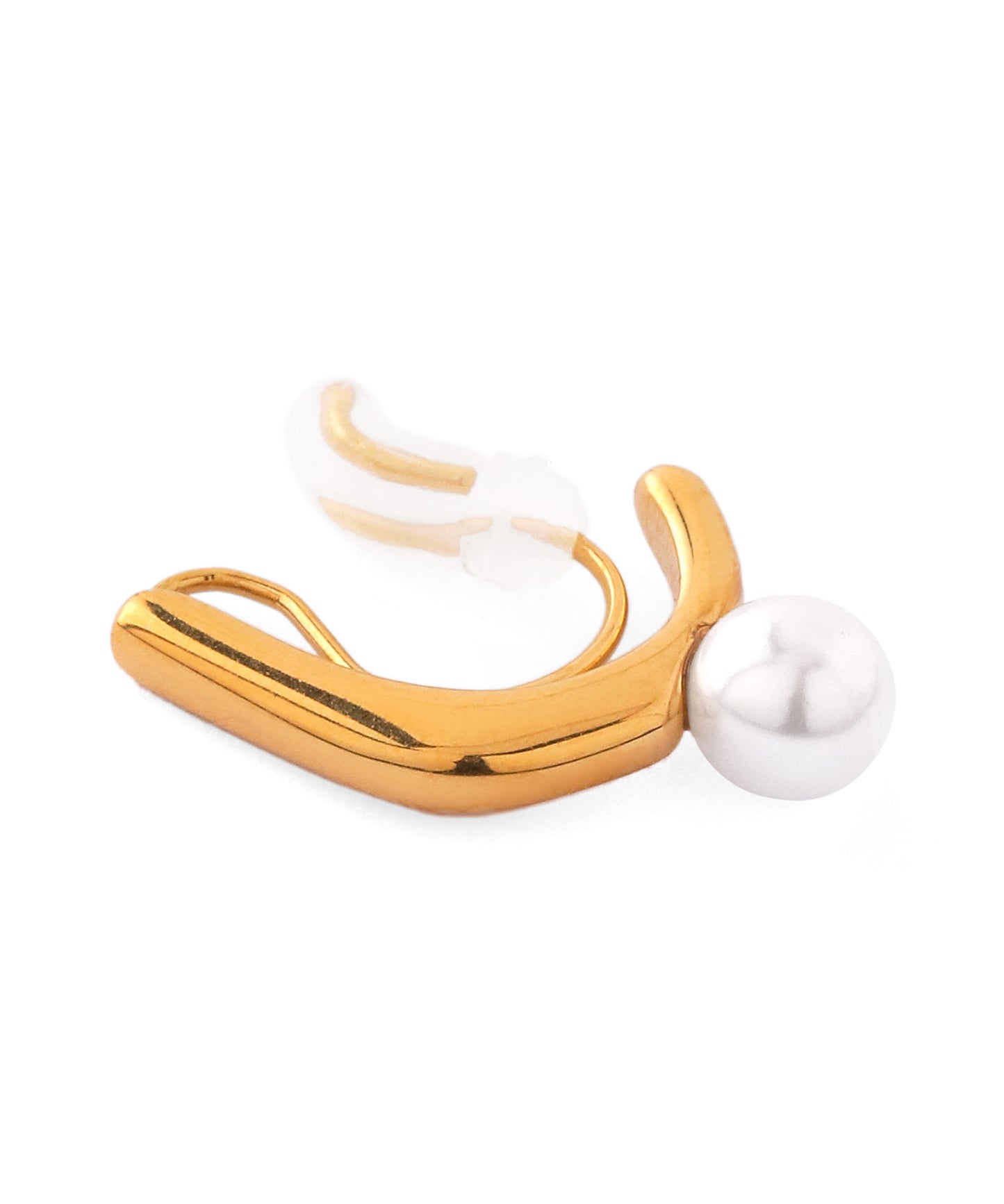 Pearl Clip-On Earrings [Stainless Steel]