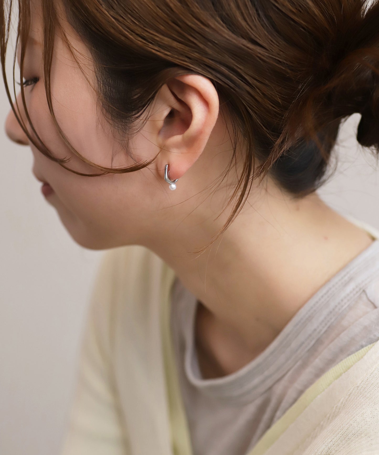 Pearl Clip-On Earrings [Stainless Steel]