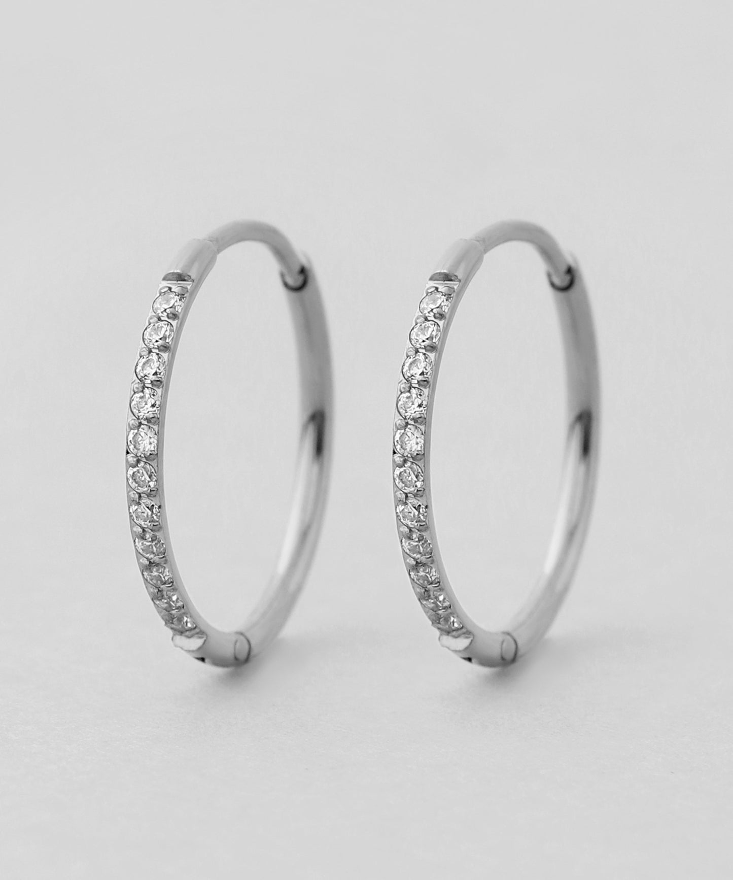 【Stainless Seel IP】Bijou Hoop Earrings