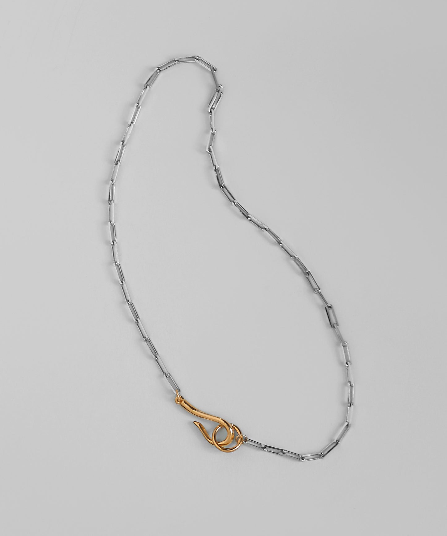 Mixed-Metal Hook Motif Necklace