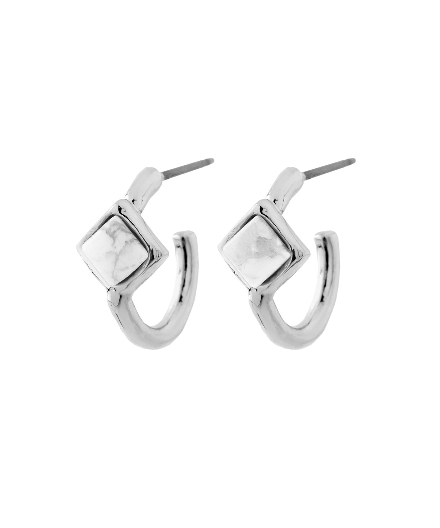 【Eligible for Novelty】Gemstone Hoop Earrings