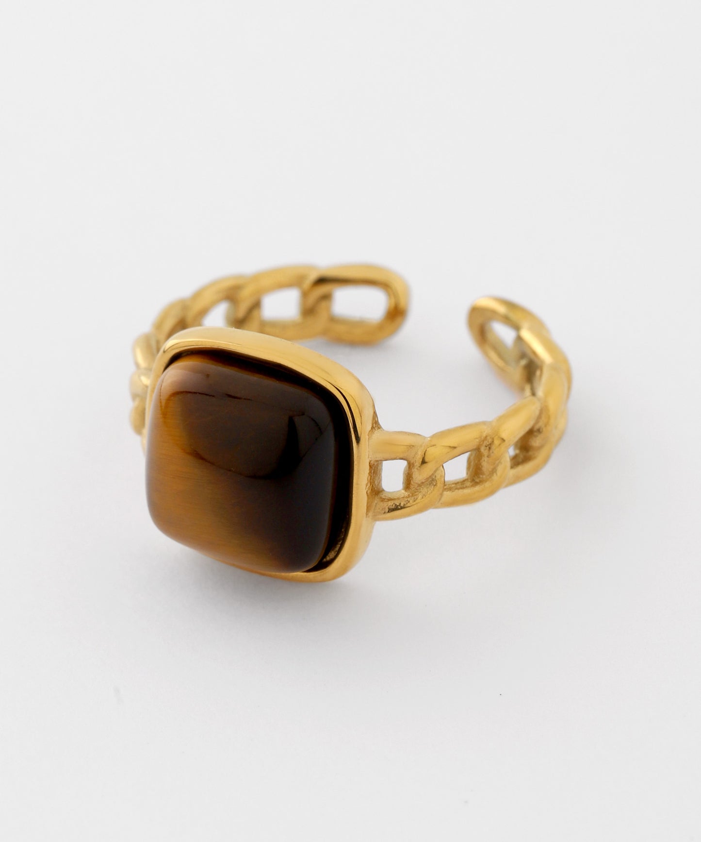 【Online Store Limited】【Stainless Steel IP】Gemstone Ring