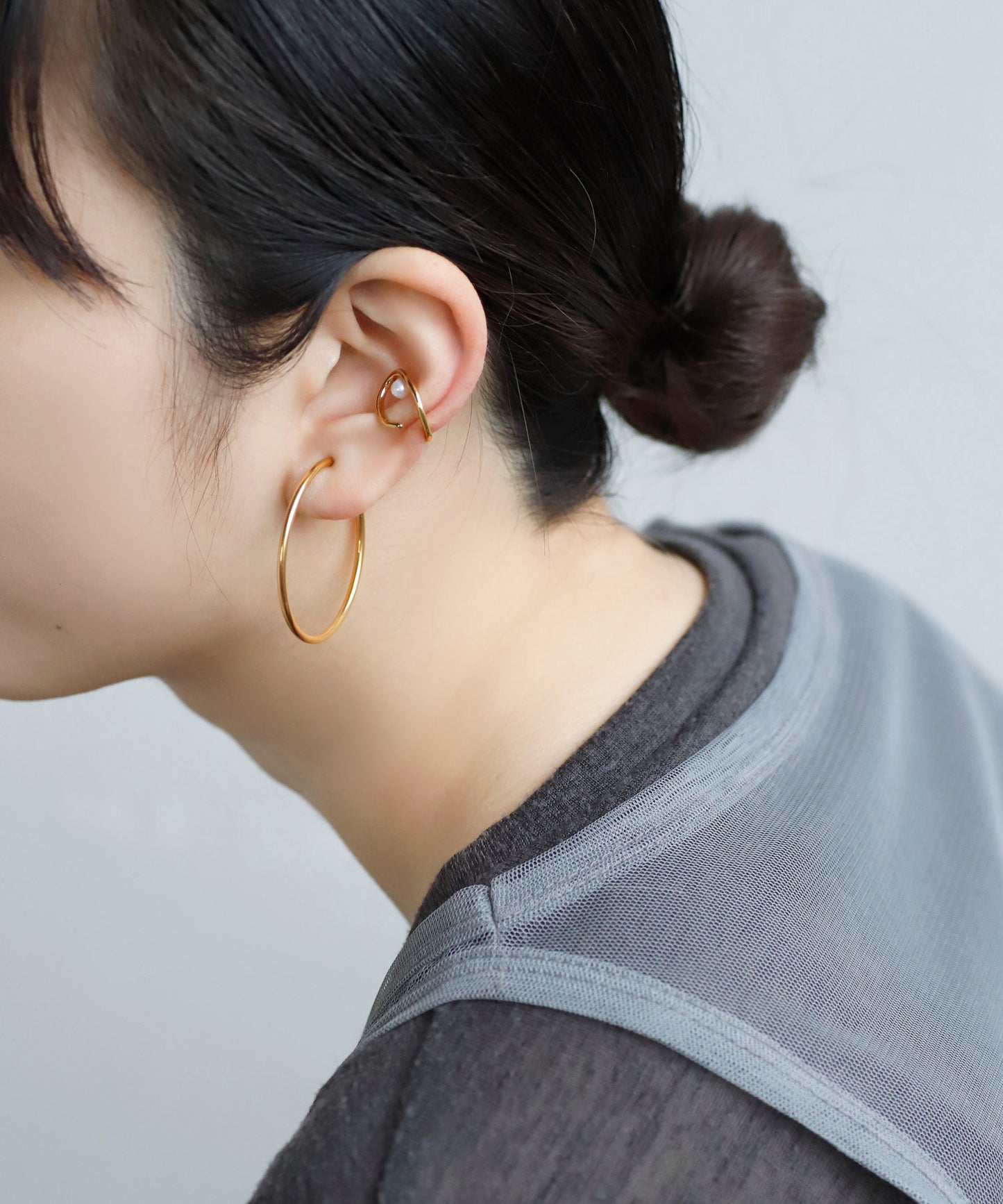 【Stainless Steel IP】Hoop Clip On Earrings [M]