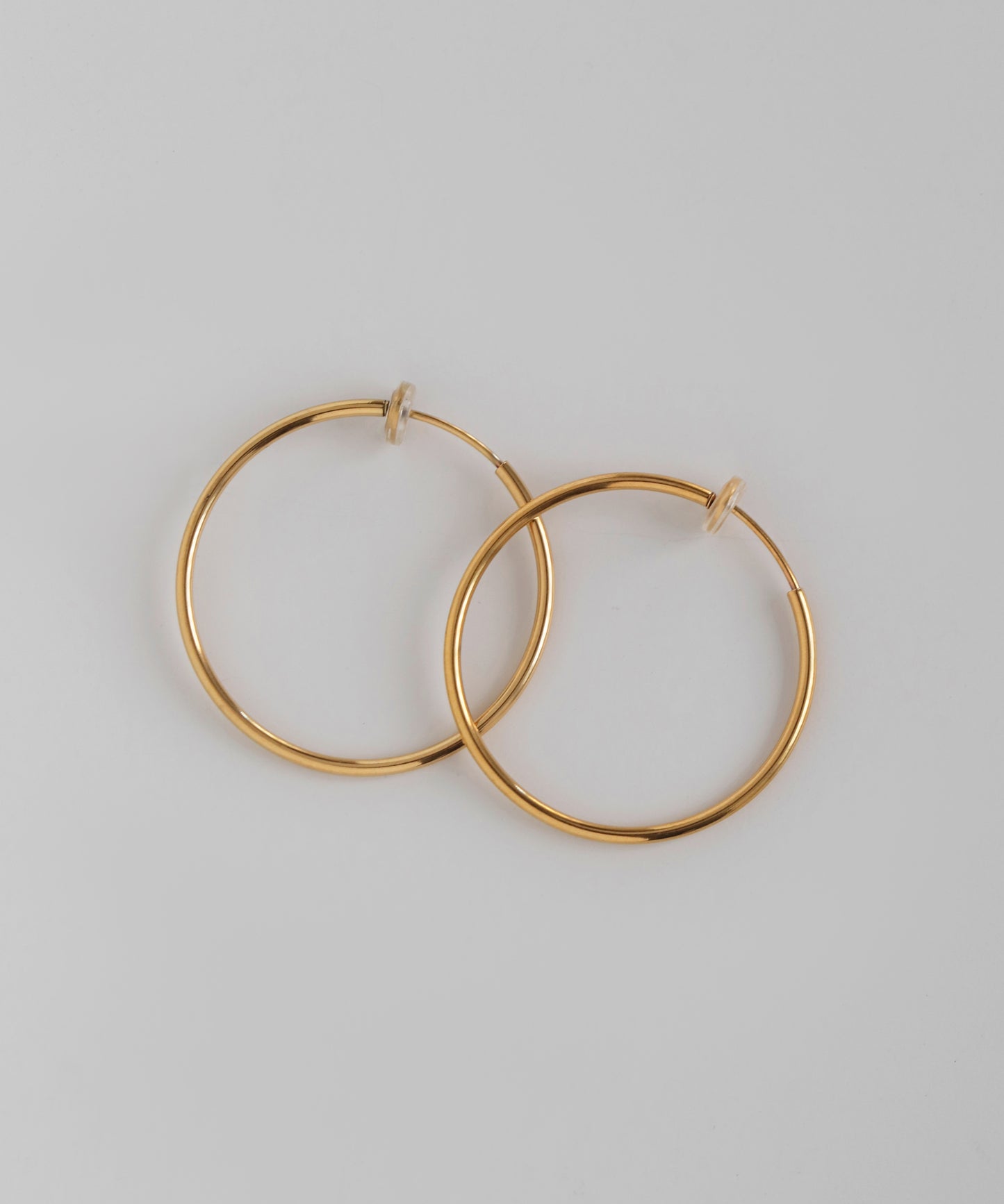 【Stainless Steel IP】Hoop Clip On Earrings [M]