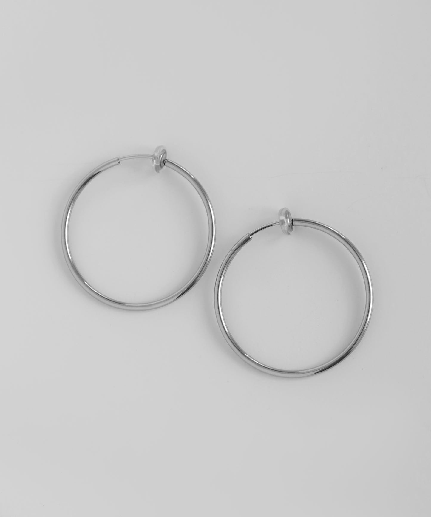 【Stainless Steel IP】Hoop Clip On Earrings [M]