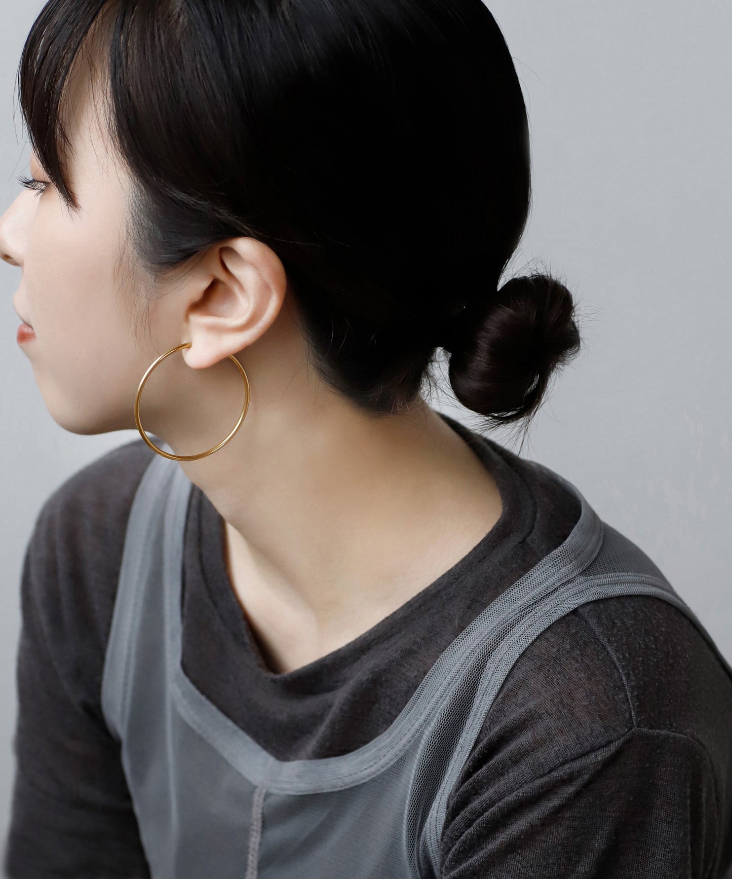 【Stainless Steel IP】Hoop Clip On Earrings [L]