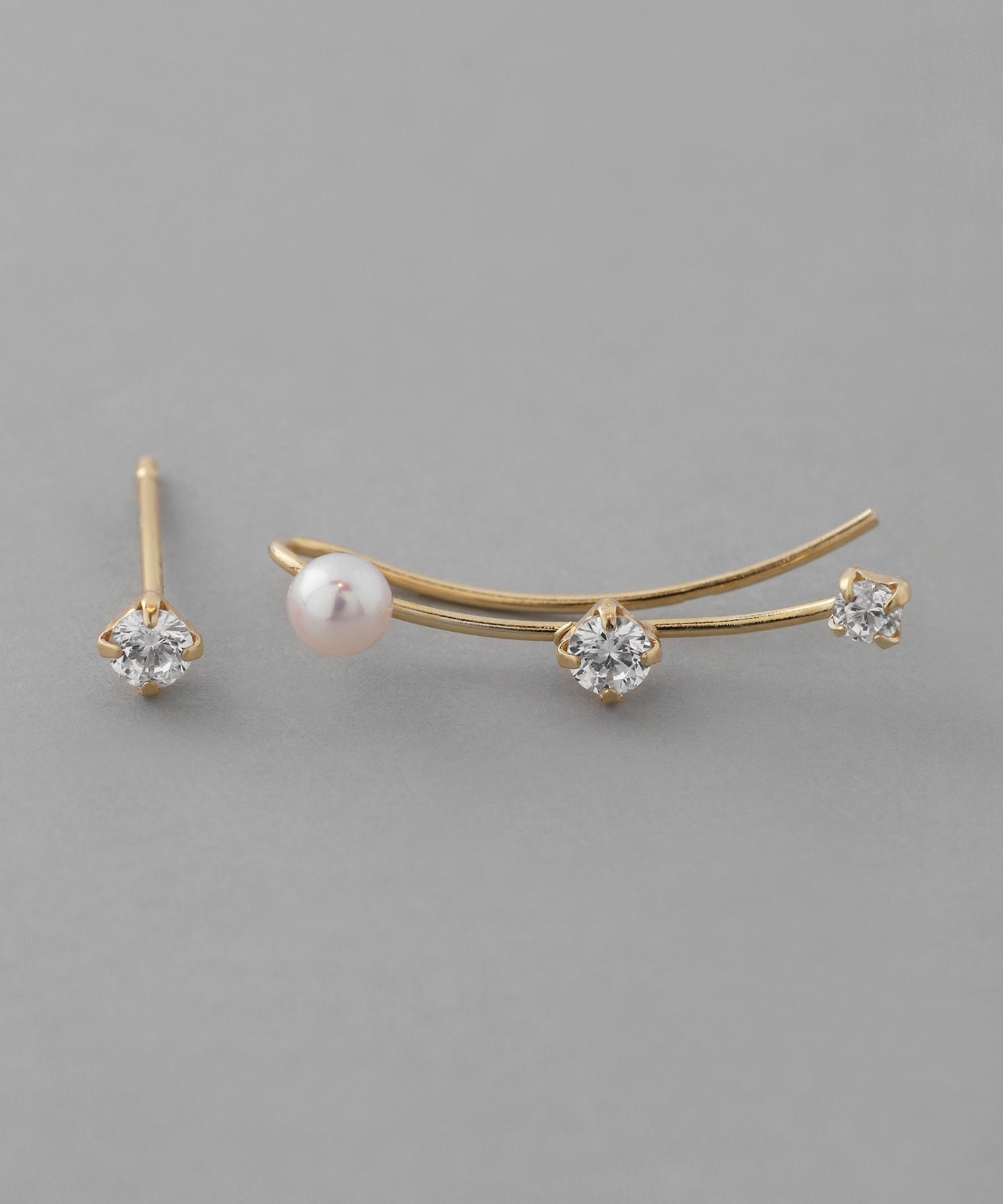 Pearl × Bijoux Asymmetrical Earrings [10K]