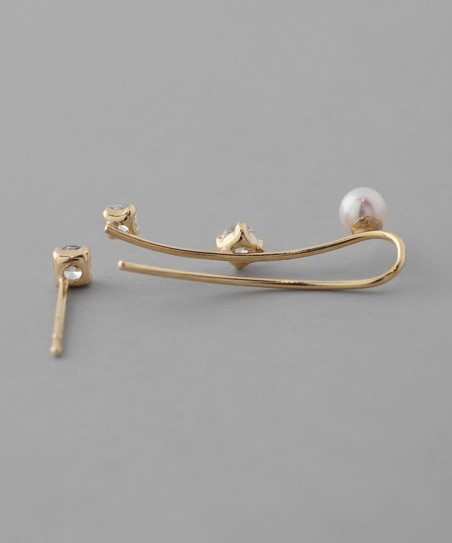 Pearl × Bijoux Asymmetrical Earrings [10K]