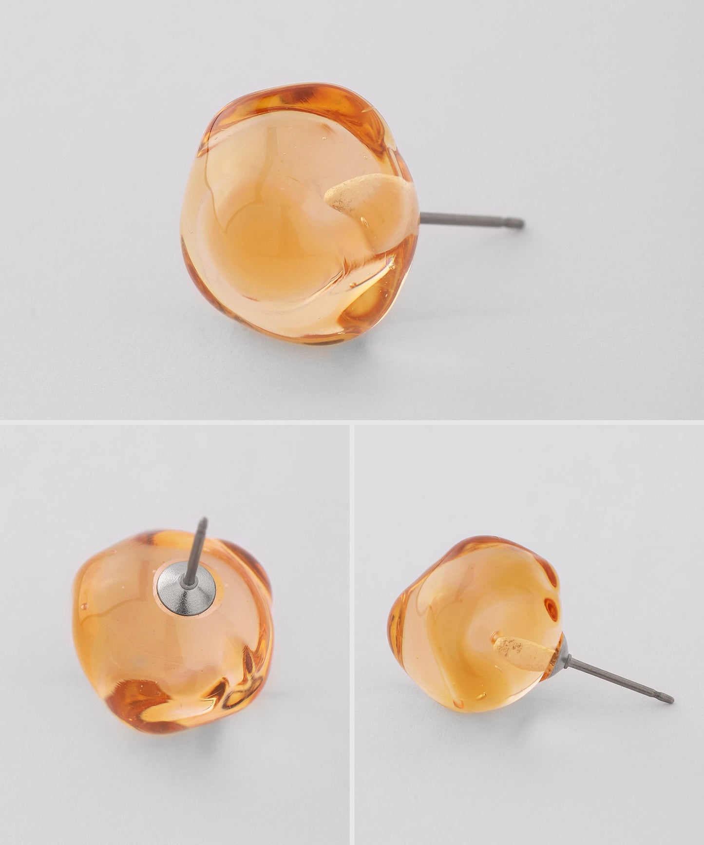 Color Glass Earrings [Apricot]