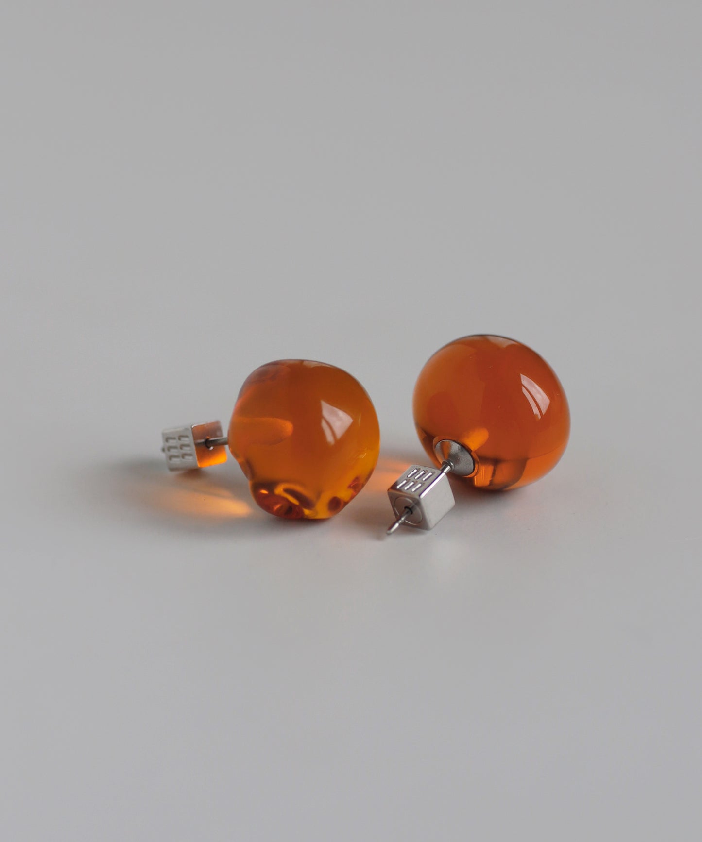 Color Glass Earrings [Apricot]