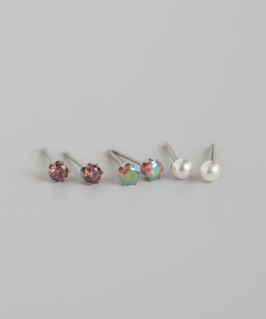 Bijou & Pearl Earrings [set of 3]